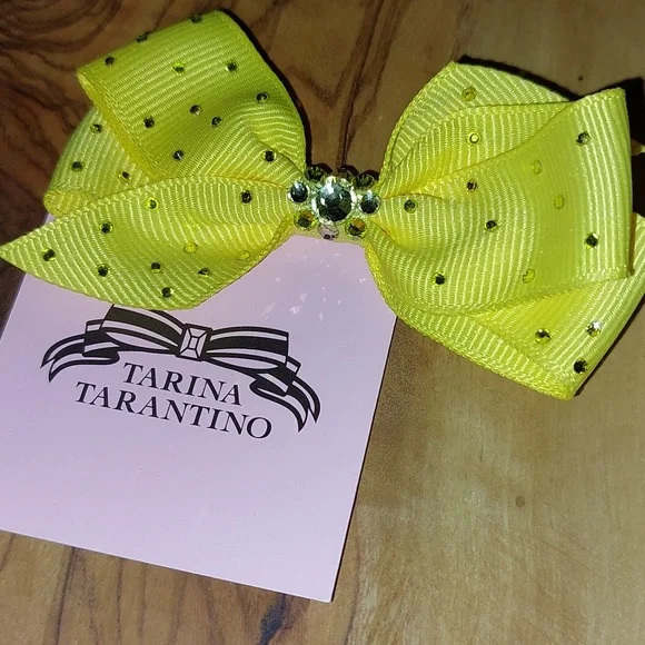 Tarina Tarantino Yellow Little Lamb Bow Clip - Picture 1 of 6